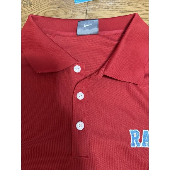 Nike Polo Shirt Men Size 3XL Red Golf Dri Fit Polyester Athleisure Rams LOGO NWT - Picture 12 of 16